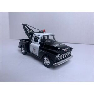 1955 Chevy Stepside Police Tow Truck 1/32 Diecast Pull-Back Toy Kinsmart